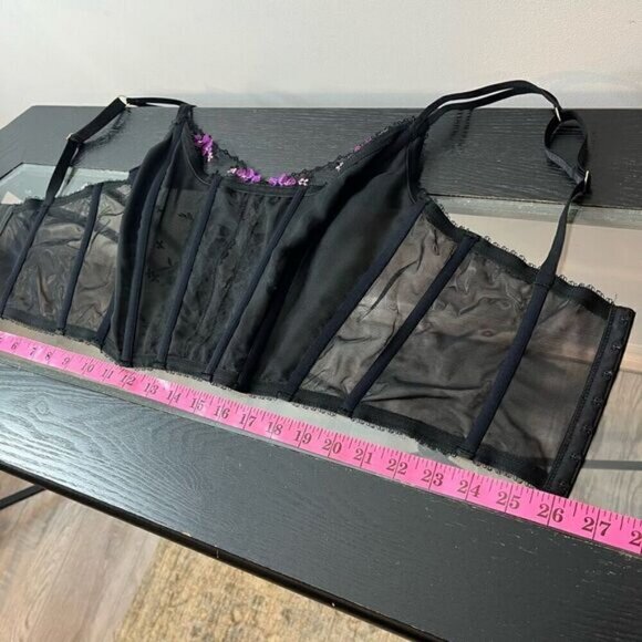 Victorias Secret Women’s Size Small Very Sexy Floral Embroidered Corset Top - Picture 6 of 10